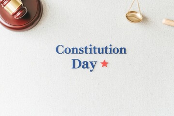 Constitution Day (Taiwan) Celebration with Legal Symbols - Suitable for Independence Day and Labor Day Concepts
