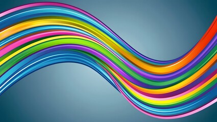 Abstract flowing wavy lines. Colorful dynamic wave. Vector design element for concept of music, party, technology, modern.
