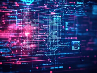 Obraz premium The rise of digital identity in global fintech ecosystems illustrated as layered diagrams close up, improving security, futuristic, manipulation, biometric data systems backdrop