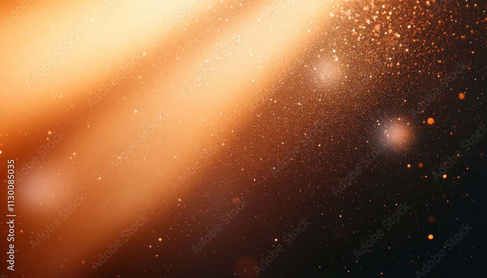 Poster ethereal abstract background with soft light beams dusty air and bokeh effect warm golden color pale