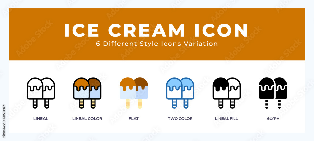 Poster ice cream icon for web. mobile apps and ui.