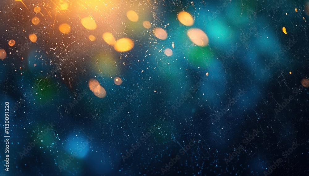 Poster abstract light color bokeh background with blue green tones and soft effects