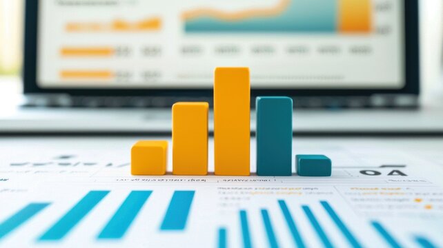 Analyzing business growth trends office environment data visualization analytics professional workspace insights