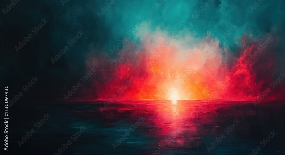 Poster gradient background pink turquoise dark ethereal soft light abstract texture design