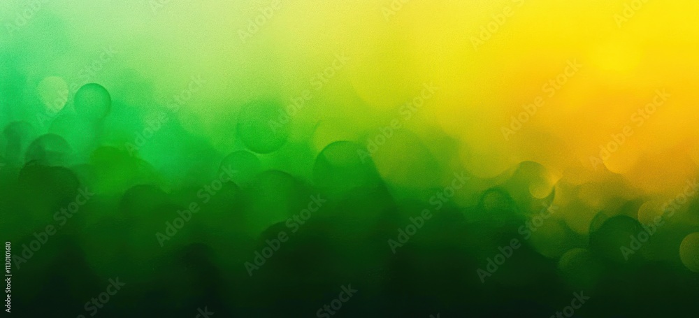 Poster Vibrant Gradient Green and Yellow Abstract Background with Soft Lighting and Textured Noise for Banners Posters Headers and Web Design