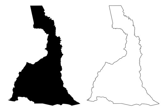 Far North Region (Regions of Cameroon, Republic of Cameroon) map vector illustration, scribble sketch Extreme North Region map