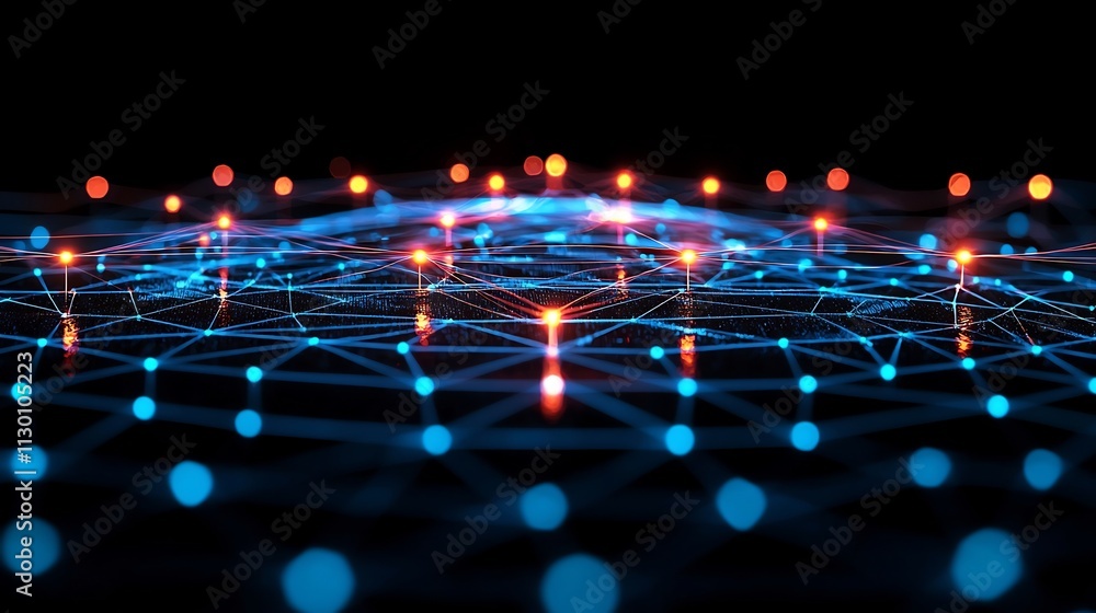 Aufkleber digital globe connecting global financial markets and trading hubs with bright interlinked lines