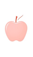 Fototapeta premium Pink Apple Illustration Against a White Background. AI Generated