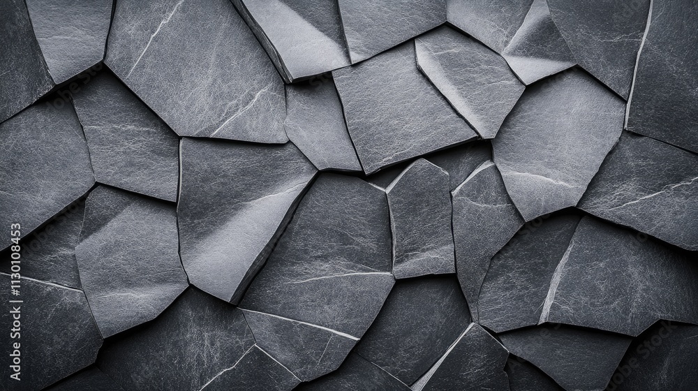 Poster textured dark slate stone background with angular shapes