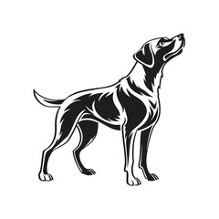 dog silhouette vector icon isolated on white background
