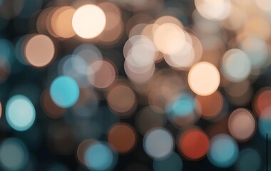 Abstract Background with Colorful Bokeh Lights and Soft Focus