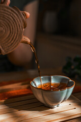 Artisanal Tea Pouring A blend of flavor and tranquility, showcasing beauty in every detail