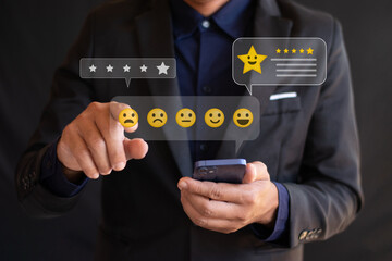 The concept of customer satisfaction survey, customer service rate, consumption experience, five-star evaluation and quality feedback survey based on consumer experience.
