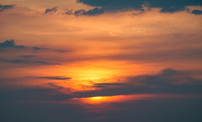 Fototapeta premium Dark sunset sky