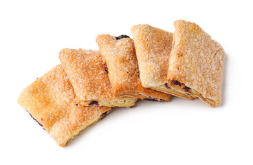 Freshly baked pastries arranged neatly, showcasing a delightful golden crust and filling