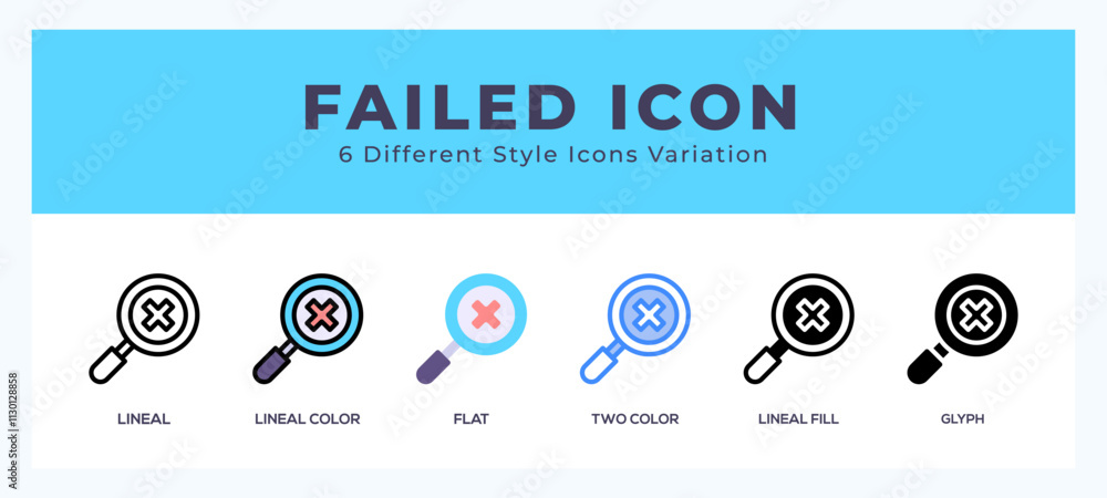 Poster failed icon vector for web. and mobile app