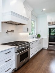 Modern kitchen design showcase residential home interior photography contemporary style bright atmosphere elegant aesthetics