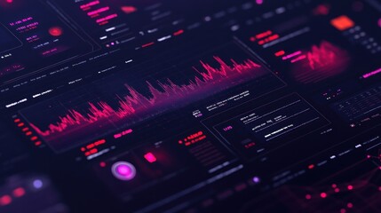 Obraz premium Dynamic heatmap for financial data with bright, vivid colors, smooth transitions, 