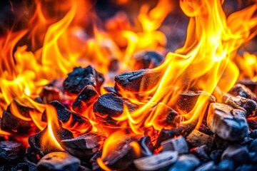 fire in the fireplace