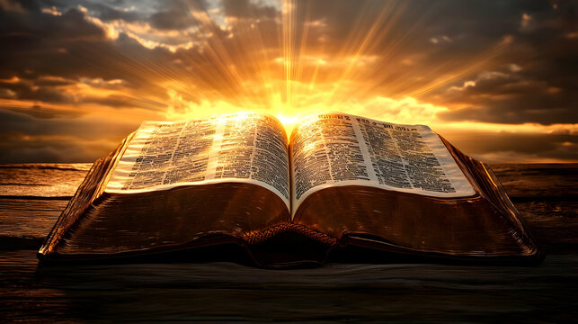Ancient Book Reveals Timeless Wisdom at Sunset