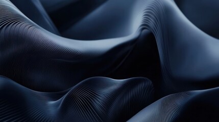 Naklejka premium Abstract Dark Blue Wave Pattern: A Digital Art Piece