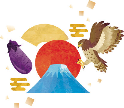 真作/田中秀仙/一富士二鷹三茄子図/花鳥図/初夢/正月/掛軸☆宝船☆AF-323 一富士二鷹三茄子 Images – Browse 735 Stock Photos, Vectors