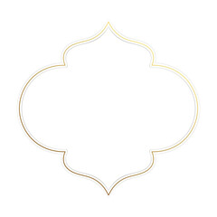 luxury golden arch islamic frame ornament vector