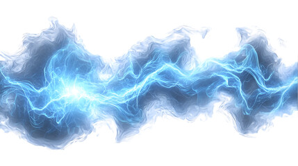 Abstract Electric Energy Wave with Bright Blue Light and Dynamic Effects