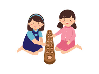 Children Playing Traditional Traditional Game