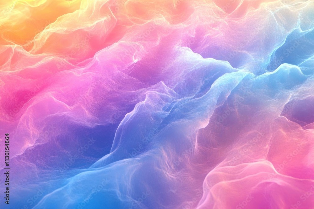 Poster abstract colorful gradient with wavy lines: a digital artistic expression