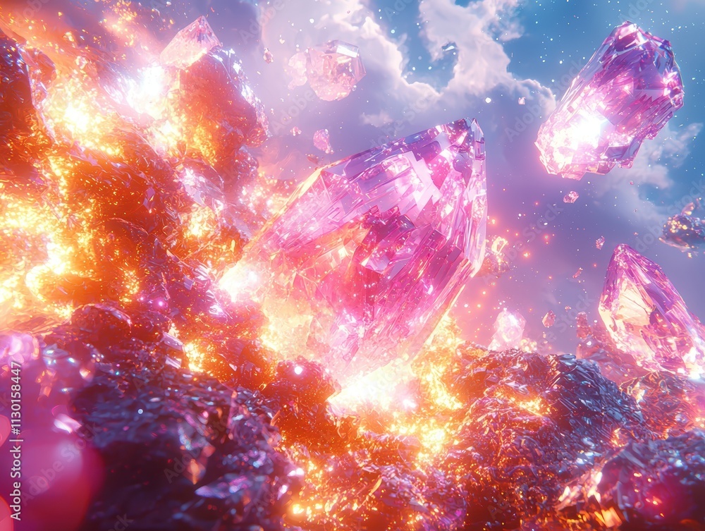 Fototapete astounding asteroid field adventure outer space sci-fi visuals cosmic environment close-up view cele