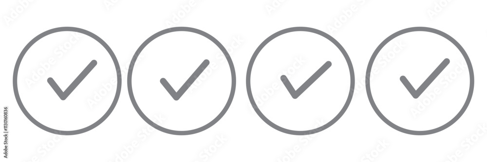 Poster checkbox icon. thin, light regular and bold style design isolated on white background