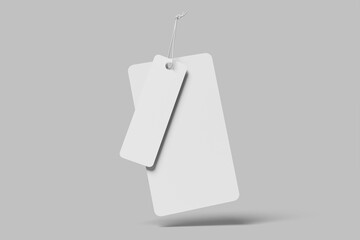 Floating Fashion Label Tag Mockup for showcasing your design to clients