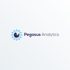 Pegasus Analytics Modern Logo Vector