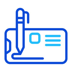 Obraz premium Digital Signature Duoline Icon