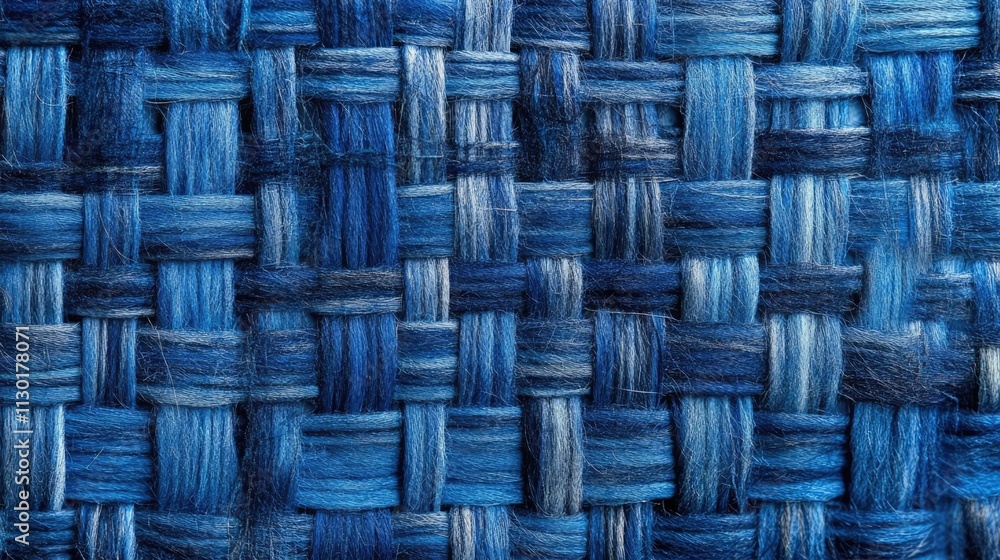 Poster woven texture background in various shades of blue creating a harmonious and visually appealing desi