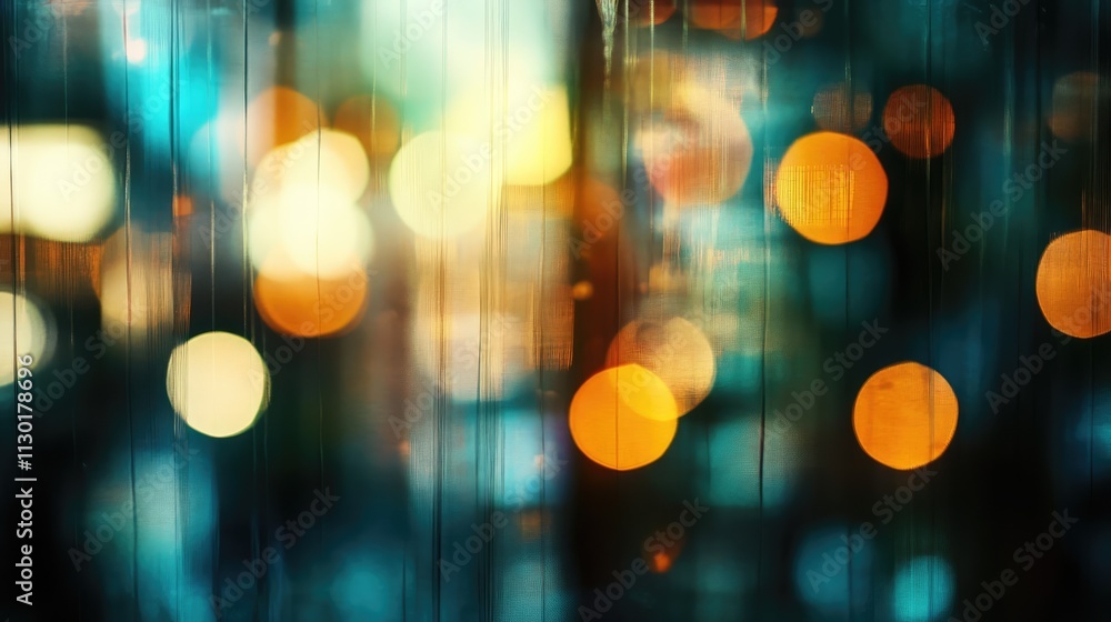 Poster abstract blurred background with colorful bokeh lights creating a serene and modern atmosphere in an