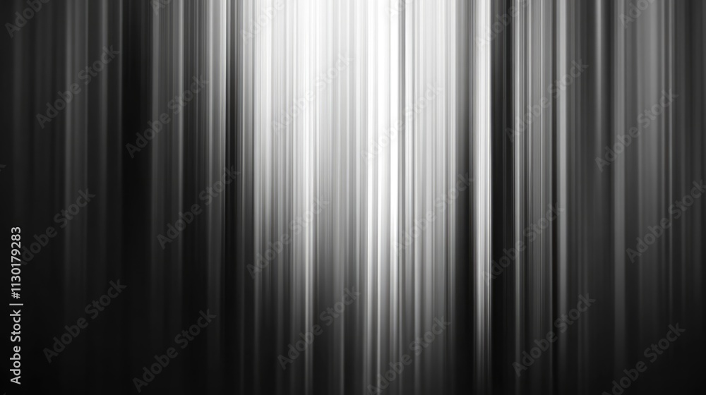 Poster abstract gradient of blurred vertical black and white lines creating a modern artistic background fo