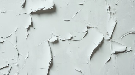 Peeling white paint background texture showcasing layers and imperfections for design and artistic applications