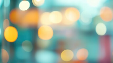 Blurred background with soft bokeh effect ideal for sushi set article or culinary theme showcasing vibrant dining atmosphere.