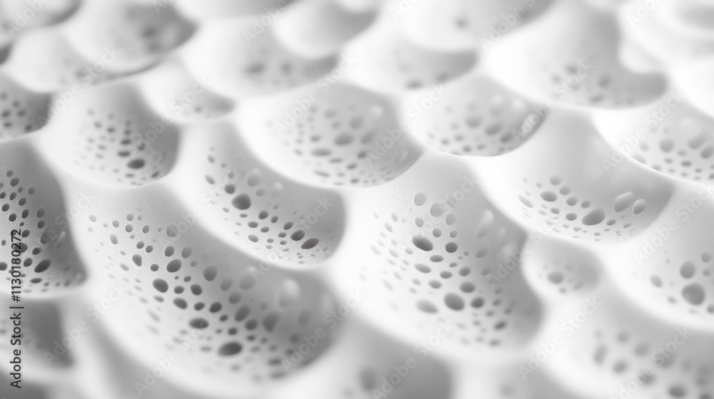Poster abstract texture of white water droplets with intricate pattern and depth creating a visually striki