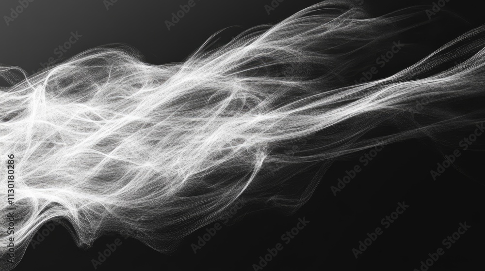 Poster translucent wisps of smoke flowing gracefully across a dark background creating a dreamy and etherea