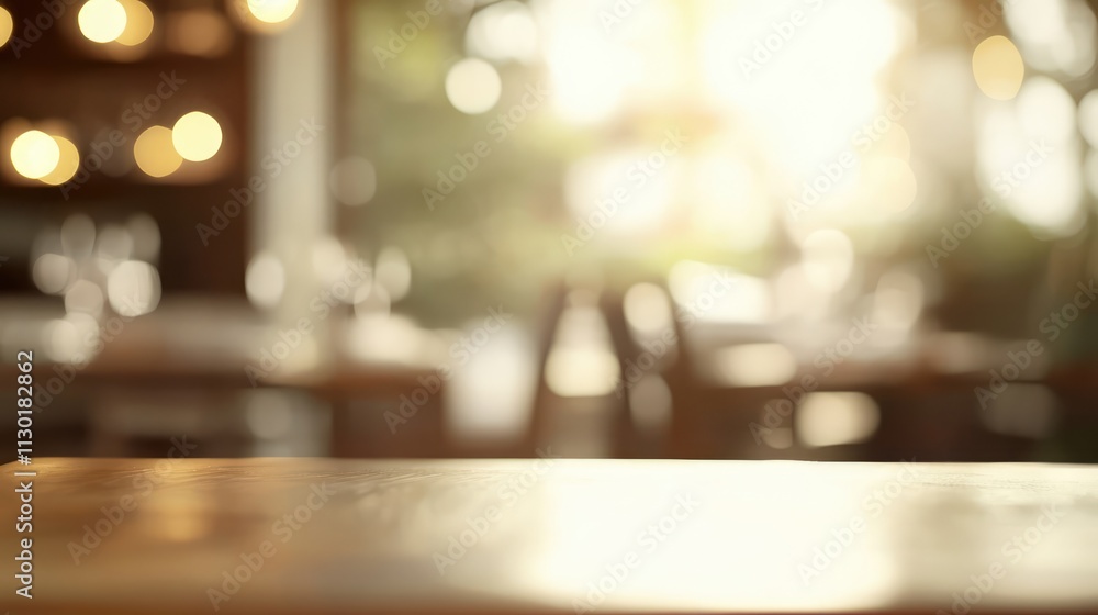 Poster elegant blurred background of a gourmet restaurant setting with soft lighting ideal for table settin