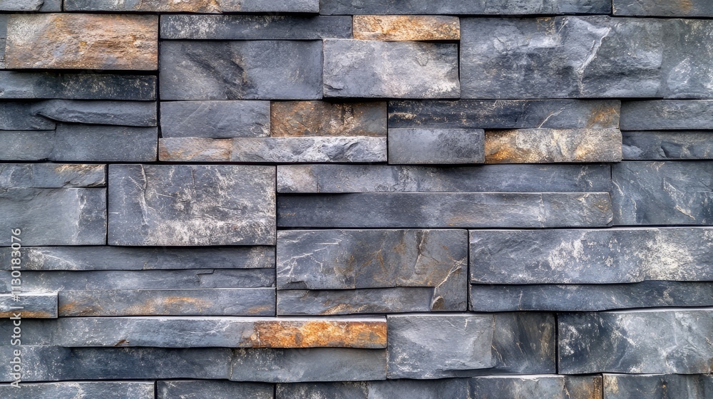 Aufkleber textured stone wall background with dark gray and earth-toned stones arranged in a pattern for desig