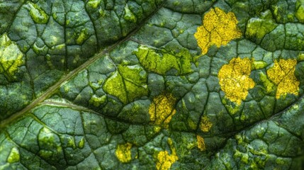 Obraz premium Abstract green leaf texture of Calathea picturata showcasing intricate patterns and vibrant colors in a tropical nature background.