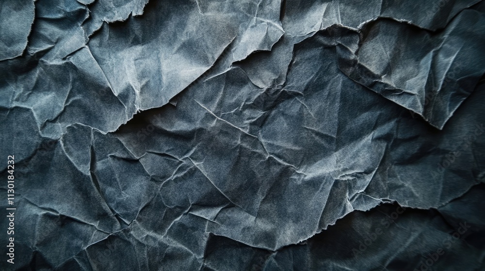 Poster crumpled aged paper texture featuring deep creases and scratches creating a vintage and distressed b