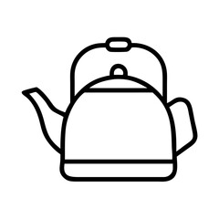 Obraz premium mom s tea kettle icon, mother’s day line art, mothers day icon - simple black line art icon of mom s tea kettle, for mother’s Day celebrations mothers day vector art 