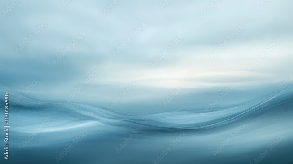 Poster soft blue abstract clouds with gentle waves and a calming atmosphere suitable for backgrounds and cr