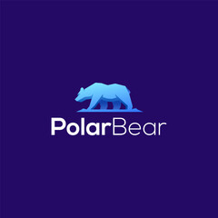 Polar Bear Modern Logo Vector