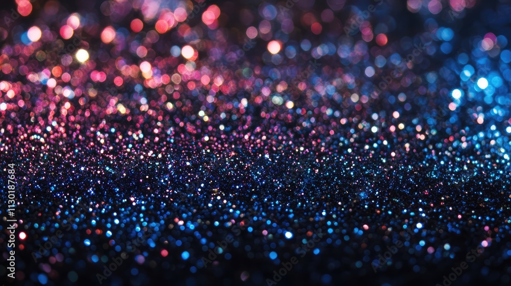 Poster abstract glitters in vibrant colors with blurred background creating a shimmering textured effect id